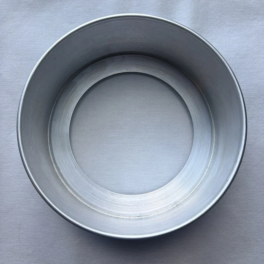 Vintage Mirro Aluminum ROUND 3-PIECE ANGEL FOOD CAKE PAN, BUNDT PAN 9